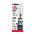SATCO Lighting S21275 5.5W B11 LED, Clear, Candelabra Base, 90 CRI, 3500K, 120V