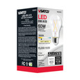 Satco Lighting SAT-S12415 8 Watt LED A19 - Clear - Medium Base - 3000K - 90 CRI - 120 Volt