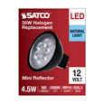 SATCO Lighting S11397 4.5W MR16 LED, Black Finish, 5000K, GU5.3 Base, 360 Lumens, 12V