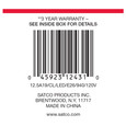 SATCO Lighting S12431 12.5W LED A19, Clear, Medium Base, 4000K, 90 CRI, 120V