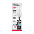SATCO Lighting S21301 4W CA10 LED, Frost, Candelabra Base, 90 CRI, 3000K, 120V