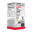 SATCO Lighting S11346 8W C11 LED, Frosted Finish, Candelabra Base, 3000K, 90 CRI, 800 Lumens, 120V