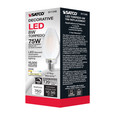 SATCO Lighting S11346 8W C11 LED, Frosted Finish, Candelabra Base, 3000K, 90 CRI, 800 Lumens, 120V