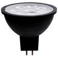 Satco Lighting SAT-S11398 6.5 Watt MR16 LED - Black Finish - 3000K - GU5.3 Base - 500 Lumens - 12 Volt