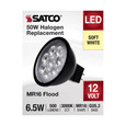 Satco Lighting SAT-S11398 6.5 Watt MR16 LED - Black Finish - 3000K - GU5.3 Base - 500 Lumens - 12 Volt