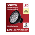 Satco Lighting SAT-S11398 6.5 Watt MR16 LED - Black Finish - 3000K - GU5.3 Base - 500 Lumens - 12 Volt