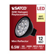 SATCO Lighting S11398 6.5W MR16 LED, Black Finish, 3000K, GU5.3 Base, 500 Lumens, 12V