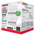 SATCO Lighting S14463 14W A19 LED, 5000K, Non-Dimmable, E26, 80 CRI, 8-Pack