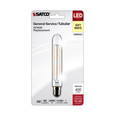 SATCO Lighting S21860 4W T6.5 LED, Clear, Intermediate Base, 3000K, 400 Lumens, 120V