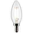 SATCO Lighting S21829 5.5W B11 LED, Clear, Candelabra Base, 5000K, 500 Lumens, 120V, 2-Pack