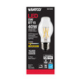 SATCO Lighting S21330 5W BT15 LED, Clear, Medium Base, 90 CRI, 2700K, 120V
