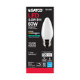 SATCO Lighting S21293 5.5W B11 LED, Frost, Medium Base, 90 CRI, 4000K, 120V