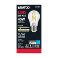 SATCO Lighting S12401 5W LED A15, Clear, Medium Base, 3000K, 90 CRI, 120V