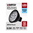 SATCO Lighting S11399 6.5W MR16 LED, Black Finish, 5000K, GU5.3 Base, 500 Lumens, 12V