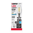 SATCO Lighting S21277 5.5W B11 LED, Clear, Candelabra Base, 90 CRI, 5000K, 120V