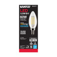 SATCO Lighting S21277 5.5W B11 LED, Clear, Candelabra Base, 90 CRI, 5000K, 120V
