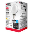 Satco Lighting SAT-S21213 5.5 Watt G16.5 LED - White - Candelabra base - 90 CRI - 3000K - 120 Volt