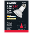 Satco Lighting SAT-S22210 5.5 Watt PAR20 LED - 90 CRI - 3000K - 40 deg. Beam Angle - Medium base - 120 Volt