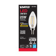 SATCO Lighting S21262 3W B11 LED, Clear, Candelabra Base, 90 CRI, 2700K, 120V