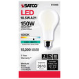 SATCO Lighting S12448 18.5W, A21 LED, Frost Finish, Medium Base, 4000K, 120V