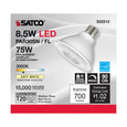 SATCO Lighting S22212 8.5W PAR30S LED, 90 CRI, 3000K, 40 degree Beam Angle, Medium Base, 120V