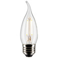 SATCO Lighting S21848 3W CA10 LED, Clear, Medium Base, 2700K, 250 Lumens, 120V, 2-Pack