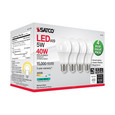 SATCO Lighting S11452 5W A19 LED, 4000K, Dimmable, Medium Base, 230 degree Beam Angle, 4-Pack
