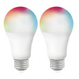 Satco Lighting SAT-S11253 9.5 Watt - A19 LED - RGB & Tunable White - Starfish IOT - 120 Volt - 800 Lumens - 2-pack