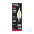 Satco Lighting SAT-S21305 5.5 Watt CA10 LED - Clear - Candelabra base - 90 CRI - 3000K - 120 Volt