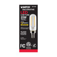 Satco Lighting SAT-S21340 2.8 Watt T6 LED - Clear - Candelabra base - 90 CRI - 2700K - 120 Volt