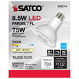 Satco Lighting SAT-S22214 8.5 Watt PAR30L LED - 90 CRI - 3000K - 40 deg. Beam Angle - Medium base - 120 Volt