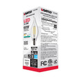 SATCO Lighting S21306 5.5W CA10 LED, Clear, Candelabra Base, 90 CRI, 4000K, 120V