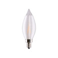 SATCO Lighting S11300 2W CA11 LED, Satin Spun Clear, Candelabra Base, 2700K, 120V