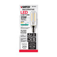 Satco Lighting SAT-S21341 2.8 Watt T6 LED - Clear - Candelabra base - 90 CRI - 4000K - 120 Volt
