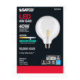 SATCO Lighting S21249 4W G40 LED, Clear, Medium Base, 90 CRI, 4000K, 120V