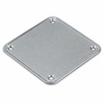 Steel City Outlet Box Cover 4 Inch Square Pre-Galvanized Steel Silver
