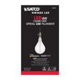 SATCO Lighting S22433 4W PS52 LED vintage style, Clear, 25000 Avg Rated Hours, Medium Base, 120V