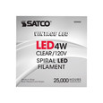 SATCO Lighting S22433 4W PS52 LED vintage style, Clear, 25000 Avg Rated Hours, Medium Base, 120V