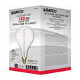 SATCO Lighting S22433 4W PS52 LED vintage style, Clear, 25000 Avg Rated Hours, Medium Base, 120V