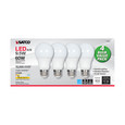 SATCO Lighting S39596 9.5W, A19 LED, Frosted, 2700K, Medium Base, 220 degree Beam Angle, 120V, Non-Dimmable, 4-Pack