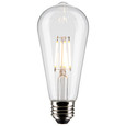 SATCO Lighting S21869 5W ST19 LED, Clear, Medium Base, 2700K, 425 Lumens, 2-Pack