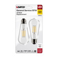 SATCO Lighting S21869 5W ST19 LED, Clear, Medium Base, 2700K, 425 Lumens, 2-Pack