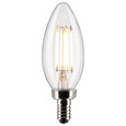 SATCO Lighting S21822 4W B11 LED, Clear, Candelabra Base, 5000K, 350 Lumens, 120V, 2-Pack
