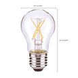 SATCO Lighting S28615 5W A15 LED, Clear, Medium Base, 2700K, 120V, Carded