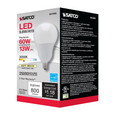 SATCO Lighting S21805 9.8W, A19 LED, 3000K, Candelabra Base, 220 degree Beam Angle, 120V