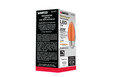 SATCO Lighting S23407 2W C11 LED, Satin Spun, Amber, Medium Base, 2100K, 100 Lumens, 120V