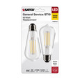 SATCO Lighting S21870 8W ST19 LED, Clear: Medium Base, 2700K, 800 Lumens, 2-Pack