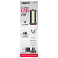 SATCO Lighting S23148 27/22/18 Wattage Selectable, LED HID Replacement, CCT Selectable, Type B, Ballast Bypass, Medium Base, 100-277V