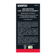 SATCO Lighting S23412 4W C15 LED, Satin Spun, Amber, Medium Base, 2100K, 240 Lumens, 120V