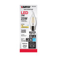 SATCO Lighting S21310 3W CA10 LED, Clear, Medium Base, 90 CRI, 2700K, 120V